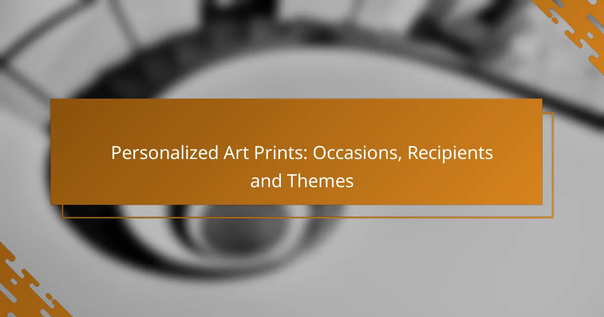 Personalized Art Prints: Occasions, Recipients and Themes
