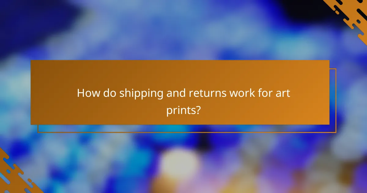 How do shipping and returns work for art prints?